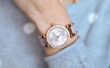 Michael Kors Parker Pink Dial Two Tone Steel Strap Watch for Women - MK6110 Authentic Buy Shop Now
