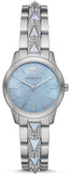 Michael Kors Runway Mercer Quartz Mother of Pearl Blue Dial Silver Steel Strap Watch For Women - MK6857 Authentic Buy Shop Now