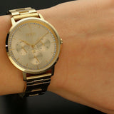 Hugo Boss Prima Gold Dial Gold Steel Strap Watch for Women - 1502572 Authentic Buy Shop Now