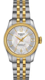 Tissot Ballade Powermatic 80 Mother of Pearl Silver Dial Two Tone Steel Strap Watch For Women - T108.208.22.117.00 Authentic Buy Shop Now