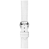 Tissot T-Classic Powermatic 80 Mother of Pearl Silver Dial White Leather Strap Watch For Women - T108.208.26.117.00 Authentic Buy Shop Now