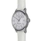 Tissot Chemin Des Tourelles Powermatic 80 Lady White Dial White Leather Strap Watch For Women - T099.207.16.116.00 Authentic Buy Shop Now