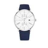 Tommy Hilfiger Jenna White Dial Blue Leather Strap Watch for Women - 1782072 Authentic Buy Shop Now