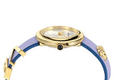 Versace V-Flare Silver Dial Purple Leather Strap Watch for Women - VEBN00318 Authentic Buy Shop Now