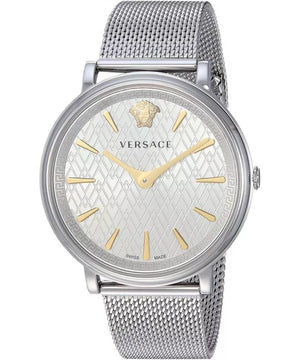 Versace V-Circle Quartz Silver Dial Silver Mesh Strap Watch for Women - VBP050017 Authentic Buy Shop Now