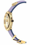 Versace V-Flare Silver Dial Purple Leather Strap Watch for Women - VEBN00318 Authentic Buy Shop Now