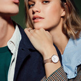 Daniel Wellington Classic Petite White Dial Rose Gold Mesh Bracelet Watch For Women - DW00100219 Authentic Buy Shop Now