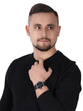Emporio Armani Kappa Analog Quartz Black Dial Black Leather Strap Watch For Men - AR11013 Authentic Buy Shop Now