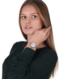 Emporio Armani Gianni T-Bar Quartz Mother of Pearl Dial Silver Mesh Bracelet Watch For Women - AR11319 Authentic Buy Shop Now