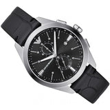 Emporio Armani Claudio Chronograph Black Dial Black Leather Strap Watch For Men - AR11542 Authentic Buy Shop Now