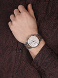 Emporio Armani Beta Chronograph Grey Dial Two Tone Steel Strap Watch For Men - AR1864 Authentic Buy Shop Now