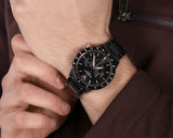 Emporio Armani Mario Ceramic Chronograph Black Dial Black Steel Strap Watch For Men - AR70002 Authentic Buy Shop Now