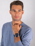 Guess Genesis Quartz Blue Dial Blue Silicone Strap Watch For Men - W1254G3 Authentic Buy Shop Now
