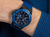 Guess Rigor Analog Blue Dial Blue Rubber Strap Watch For Men - W0248G5 Authentic Buy Shop Now