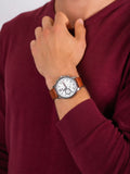 Tommy Hilfiger Landon Chronograph White Dial Brown Leather Strap Watch for Men - 1791531 Authentic Buy Shop Now