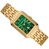 Fossil Raquel Three Hand Date Green Dial Gold Steel Strap Watch For Women - ES5341 Authentic Buy Shop Now