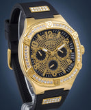 Guess Duke Crystals Black Dial Black Silicone Strap Watch For Men - GW0641G2 Authentic Buy Shop Now