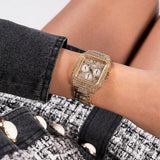 Guess Deco Quartz Crystals Gold Dial Gold Steel Strap Watch For Women - GW0472L2 Authentic Buy Shop Now