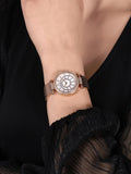 Guess Muse Quartz Silver Dial Rose Gold Steel Strap Watch For Women - W1008L3 Authentic Buy Shop Now