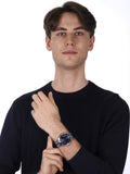 Guess Richmond Blue Dial Two Tone Mesh Bracelet Watch for Men - W1179G1 Authentic Buy Shop Now