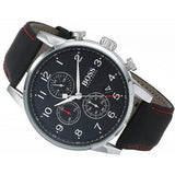Hugo Boss Navigator Black Dial Black Leather Strap Watch for Men - 1513535 Authentic Buy Shop Now