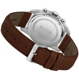 Hugo Boss Skymaster Grey Dial Brown Leather Strap Watch for Men - 1513787 Authentic Buy Shop Now