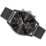 Hugo Boss Associate Black Dial Black Mesh Bracelet Watch for Men - 1513811 Authentic Buy Shop Now