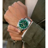 Hugo Boss Pioneer Green Dial Silver Steel Strap Watch for Men - 1513868 Authentic Buy Shop Now