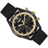Hugo Boss Santiago Black Dial Black Nylon Strap Watch for Men - 1513935 Authentic Buy Shop Now
