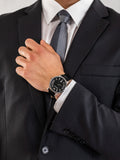 Emporio Armani Renato Analog Black Dial Black Leather Strap Watch For Men - AR11186 Authentic Buy Shop Now