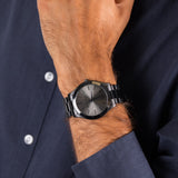 Michael Kors Slim Runway Black Dial Black Steel Strap Watch for Men - MK8507 Authentic Buy Shop Now