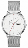 Lacoste Moon Multifunction White Dial Silver Steel Strap Watch for Men - 2011025 Authentic Buy Shop Now