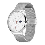 Lacoste Moon Multifunction White Dial Silver Steel Strap Watch for Men - 2011025 Authentic Buy Shop Now