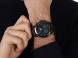 Maserati Traguardo Chronograph Blue Dial Brown Leather Strap Watch For Men - R8871612008 Authentic Buy Shop Now