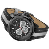 Maserati Royale 44mm Black Dial Stainless Steel Fiber Strap Watch For Men - R8871637002 Authentic Buy Shop Now