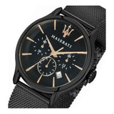 Maserati Epoca 42mm Black Dial Black Mesh Bracelet Watch For Men - R8873618006 Authentic Buy Shop Now