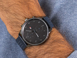Tommy Hilfiger Chase Grey Dial Blue Leather Strap Watch for Men - 1791578 Authentic Buy Shop Now