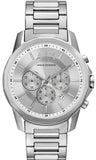 Armani Exchange Outerbanks Chronograph Silver Dial Silver Steel Strap Watch For Men - AX7141 Authentic Buy Shop Now