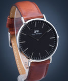 Daniel Wellington Classic St Mawes Black Dial Brown Leather Strap Watch For Men - DW00100130 Authentic Buy Shop Now