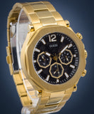Guess Edge Chronograph Black Dial Gold Steel Strap Watch For Men - GW0539G2 Authentic Buy Shop Now