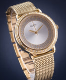 Guess Willow Two Tine Dial Gold Mesh Bracelet Watch For Women - W0836L3 Authentic Buy Shop Now