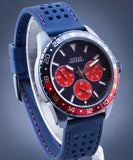 Guess Odyssey Analog Blue Dial Blue Rubber Strap Watch For Men - W1108G1 Authentic Buy Shop Now