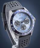 Guess Odyssey Blue Dial Grey Rubber Strap Watch For Men - W1108G6 Authentic Buy Shop Now