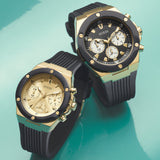 Guess Poseidon Chronograph Black Dial Black Rubber Strap Watch for Men - GW0057G1 Authentic Buy Shop Now