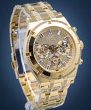Guess Continental Diamonds Gold Dial Gold Steel Strap Watch for Men - GW0261G2 Authentic Buy Shop Now