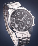 Guess Horizon Chronograph Quartz Black Dial Silver Steel Strap Watch For Men - W0379G1 Authentic Buy Shop Now