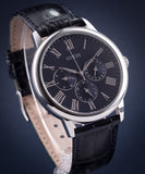 Guess Wafer Chronograph Quartz Blue Dial Blue Leather Strap Watch For Men - W0496G3 Authentic Buy Shop Now