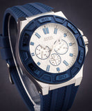 Guess Force White Dial Blue Rubber Strap Watch For Men - W0674G4 Authentic Buy Shop Now