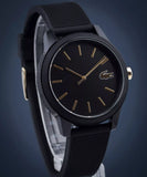 Lacoste 12.12 Black Dial Black Silicon Strap Watch for Men - 2011010 Authentic Buy Shop Now