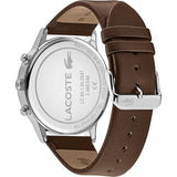 Lacoste Madrid Gray Dial Brown Leather Strap Watch for Men - 2011066 Authentic Buy Shop Now